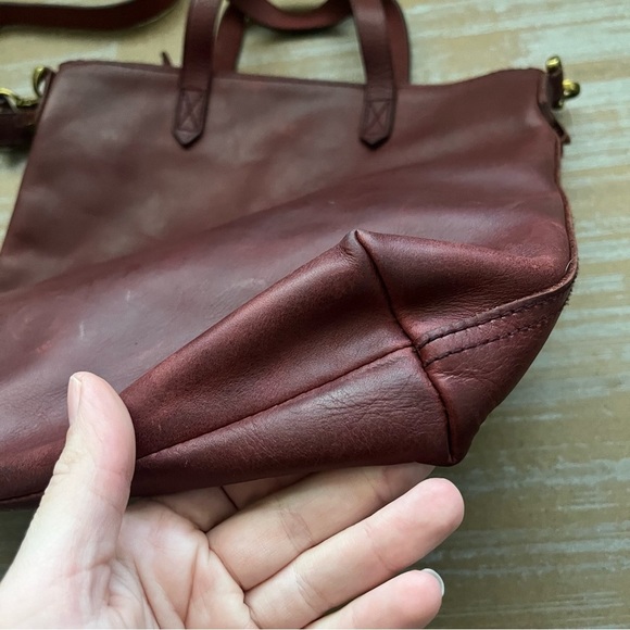 Madewell The Zip Top Transport Crossbody Purse Maroon Classic Preppy Casual - Picture 2 of 7